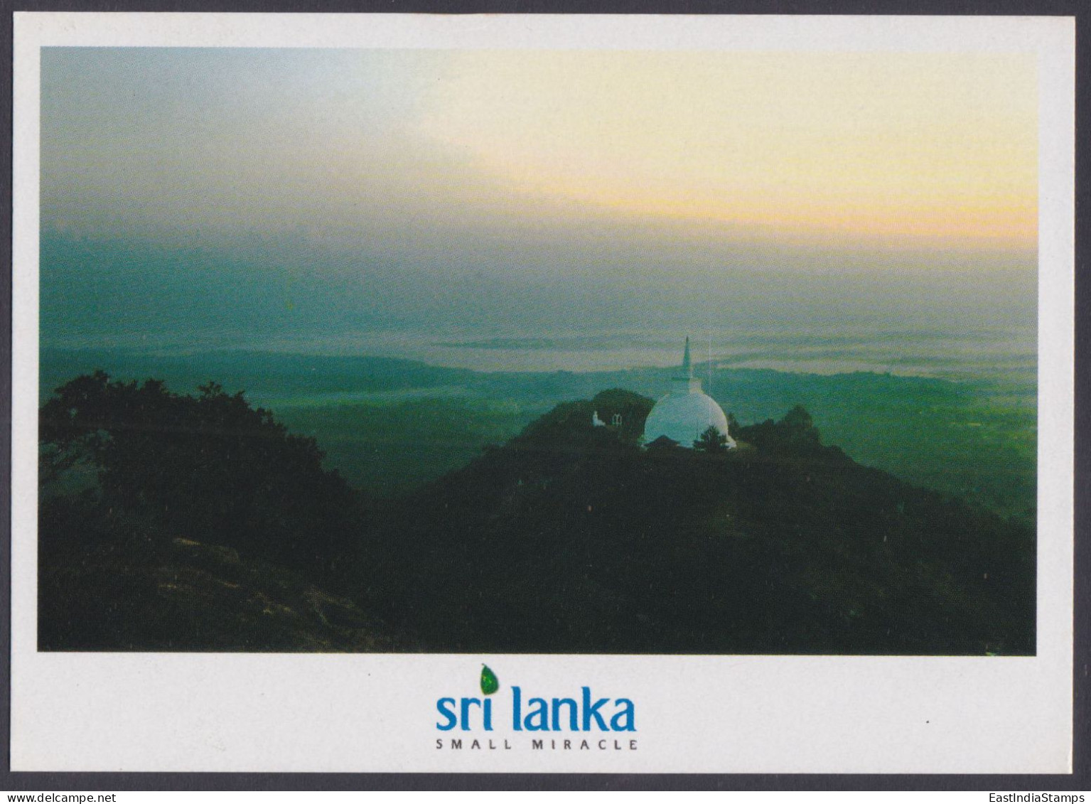 Sri Lanka Ceylon Mint Unused Airmail Postcard Sunrise The Sacred Mountain Mihinthalaya, Buddhism, Buddhist, Post Card - Sri Lanka (Ceylon)