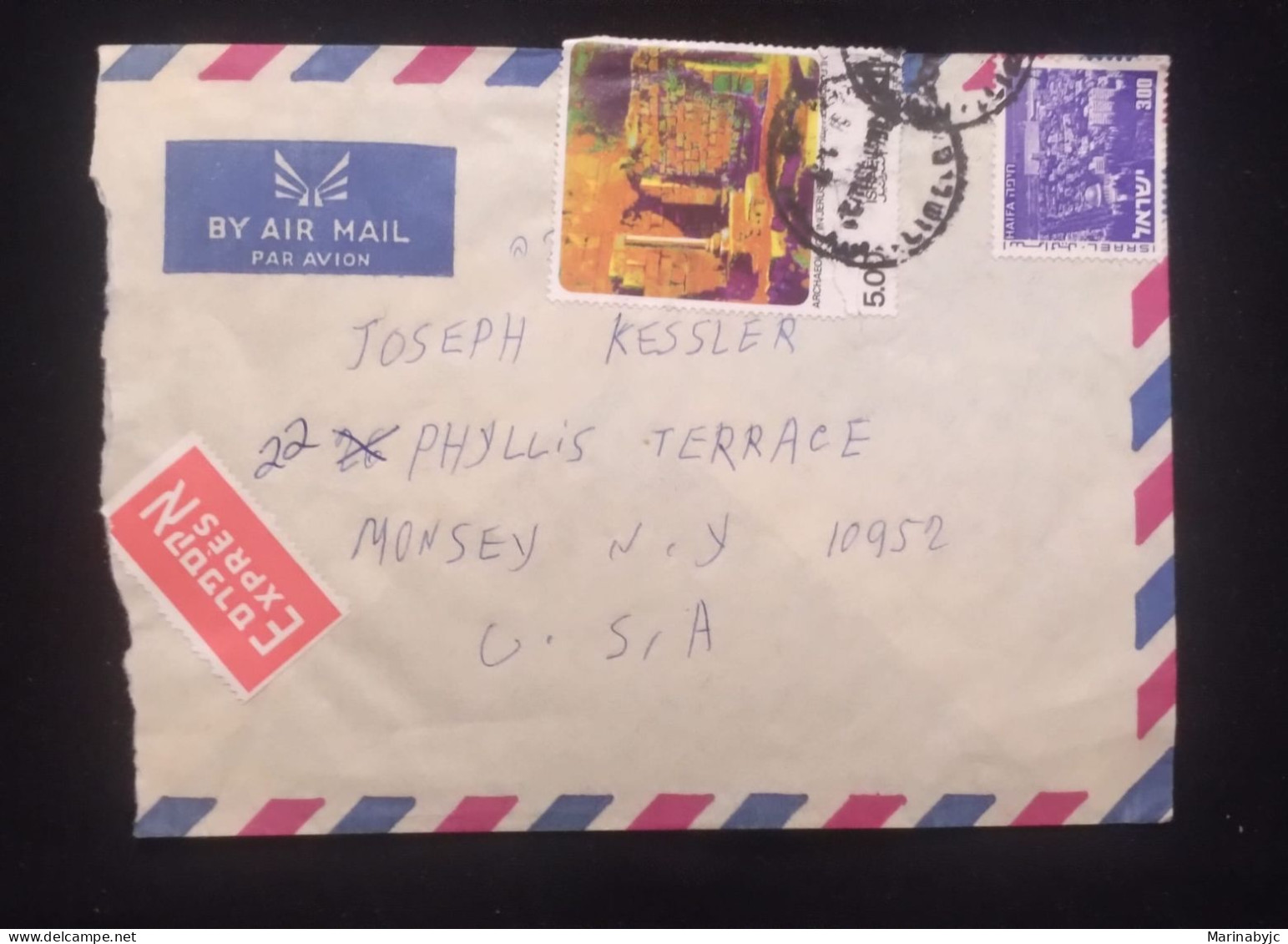 C) 1970 ISRAEL, AIR MAIL COVER SENT TO THE UNITED STATES, DOUBLE STAMPED XF - Other & Unclassified