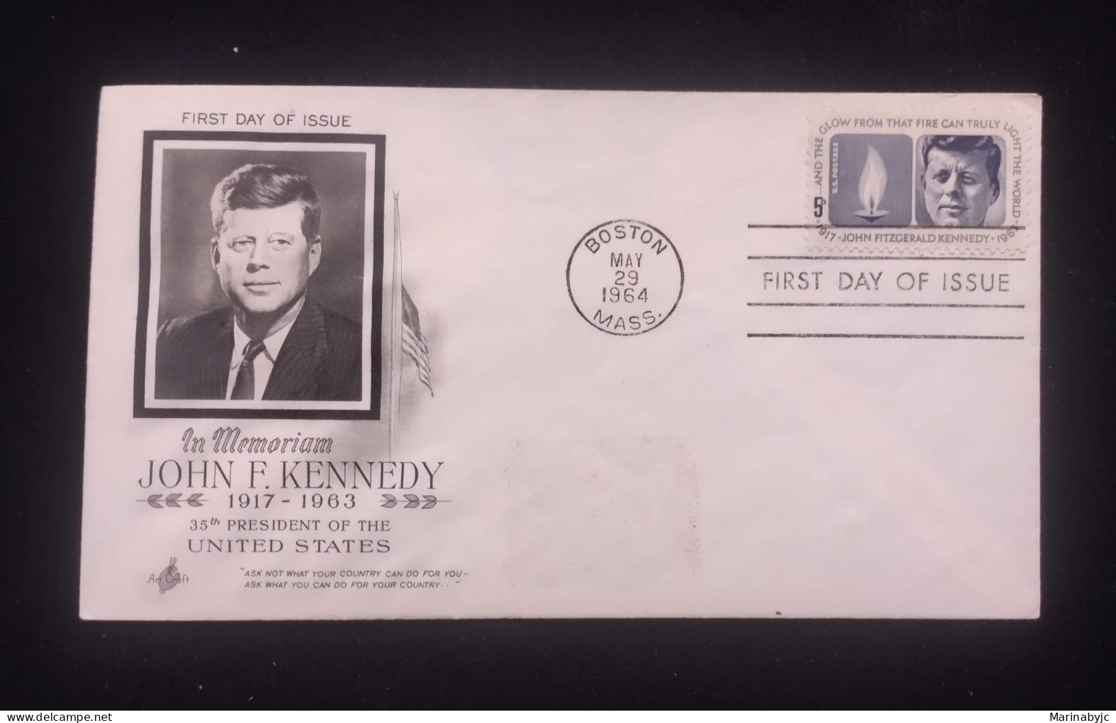 C) 1964, UNITED STATES, FDC IN MEMORY OF JHON F. KENNEDY.XF - Sonstige & Ohne Zuordnung