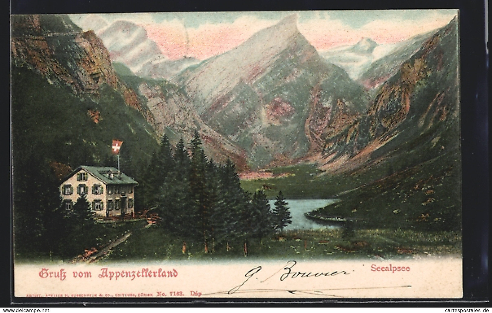 AK Seealpsee /Appenzellerland, Kleines Haus Am See  - Appenzell