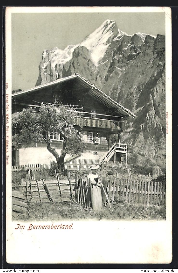 AK Berneroberland, Kleines Haus Vor Den Bergen  - Berna