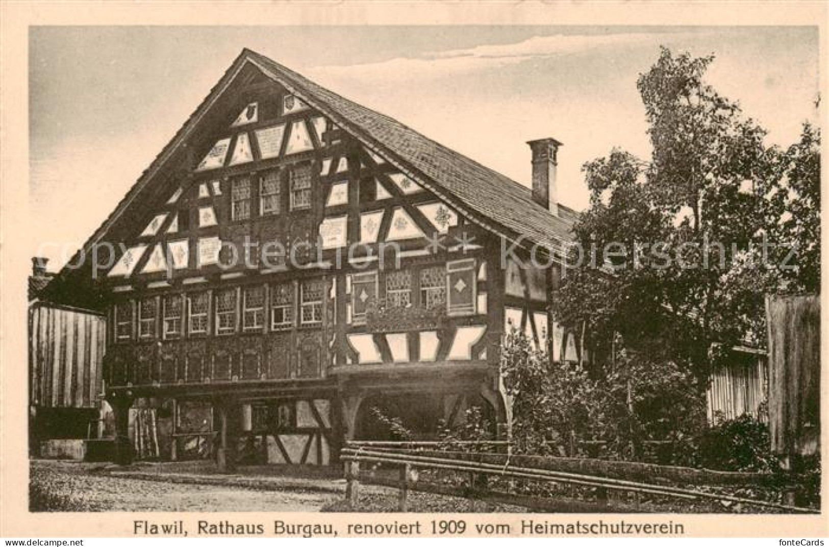 13820386 Flawil SG Rathaus Burgau Renoviert 1909 Vom Heimatschutzverein  - Altri & Non Classificati