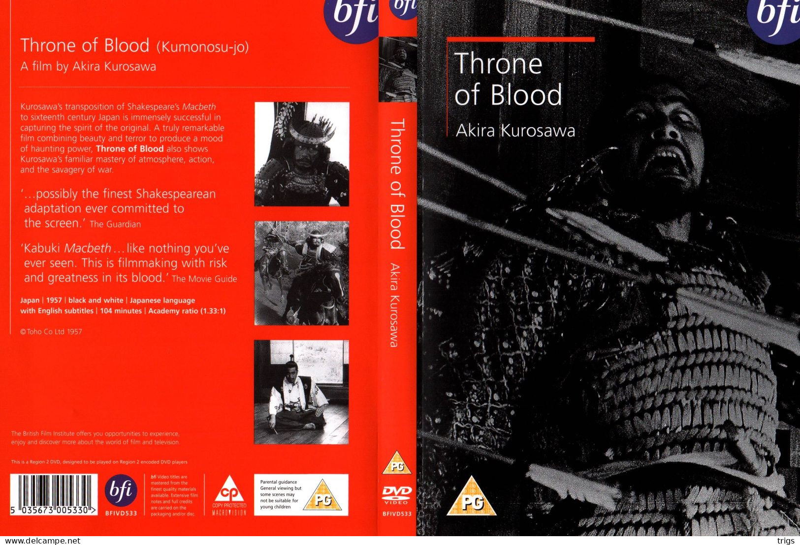 DVD -  Throne Of Blood - Drame