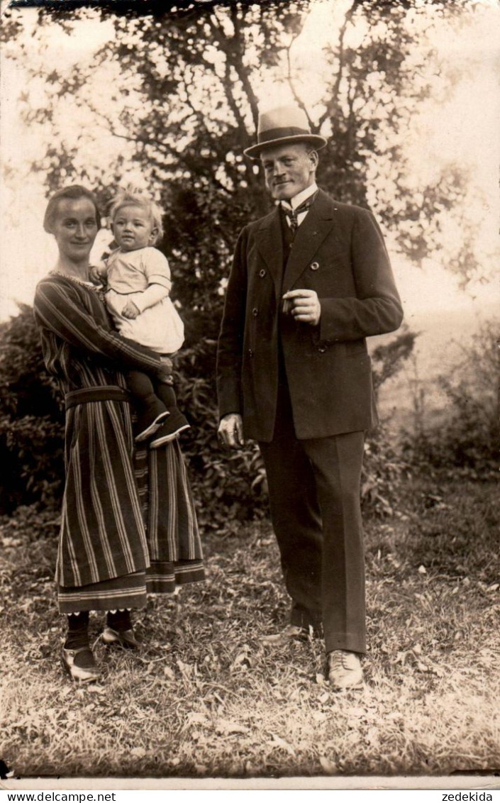 H2108 - Hübsche Junge Frau Im Kleid Mann Mit Hut Anzug Mode Vintage - Fotografia