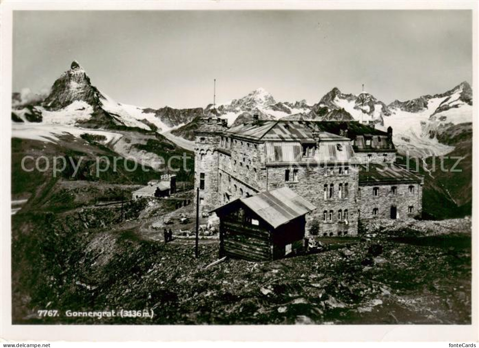 13795336 Gornergrat Zermatt VS Mit Gornergrathotel Und Matterhorn  - Andere & Zonder Classificatie