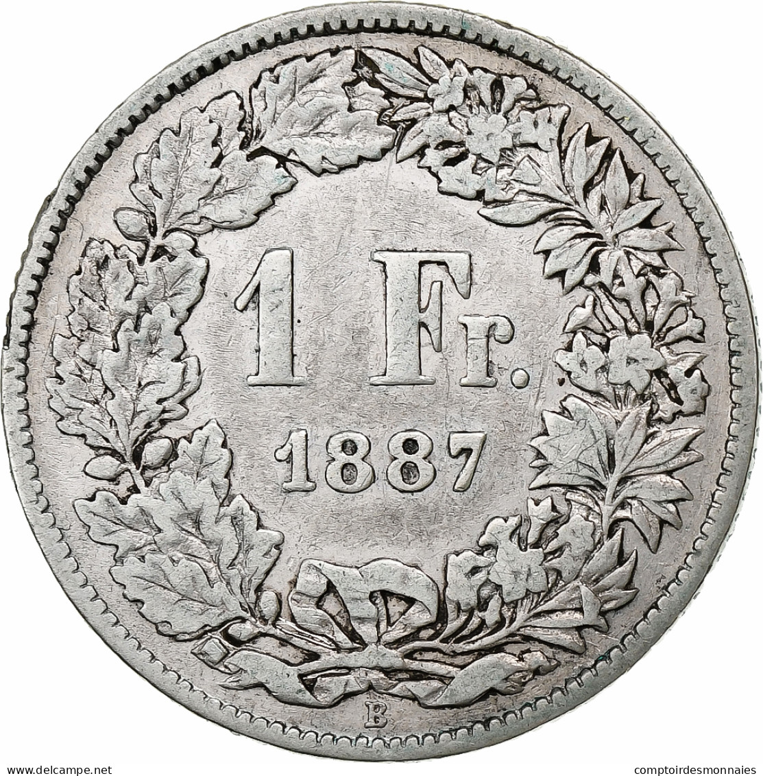 Suisse, Franc, 1887, Berne, Argent, TB, KM:24 - Andere & Zonder Classificatie