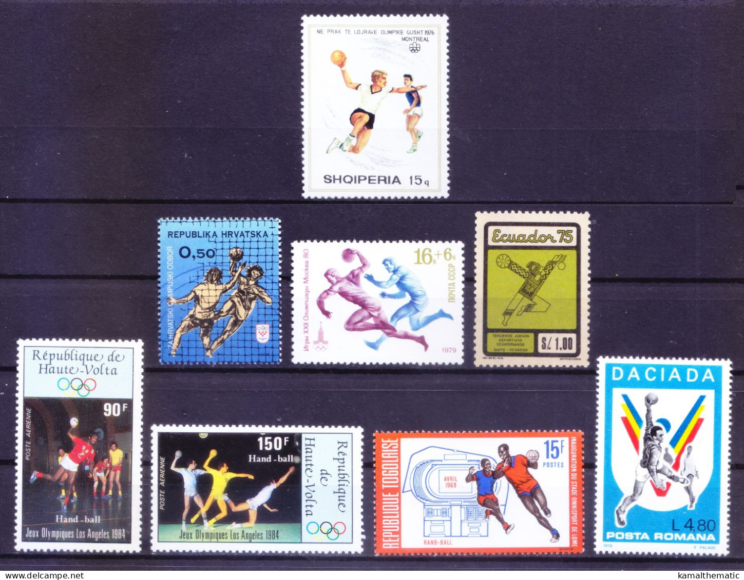 Handball, Sports, 8 All Different MNH Stamps Collection, Lot - Pallamano