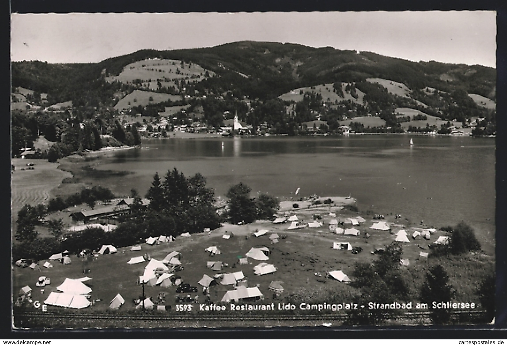 AK Schliersee, Panorama Mit Blick Auf Den Camping-Platz  - Scoutismo