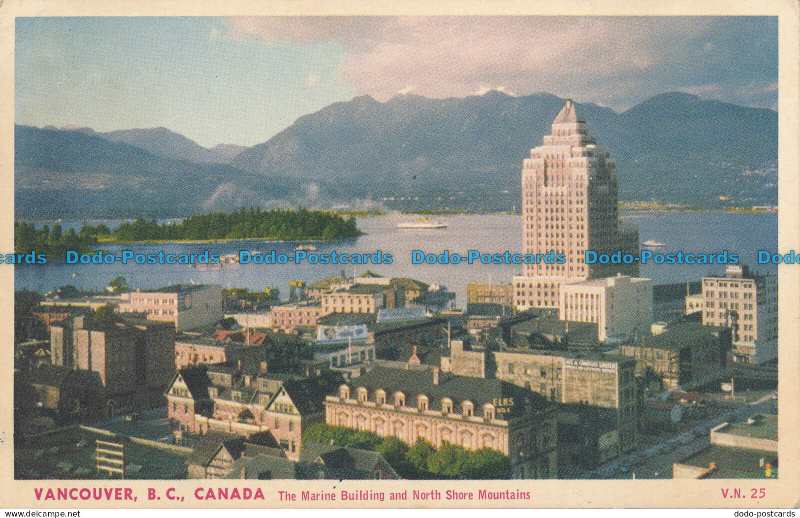 R038259 Vancouver B. C. Canada. The Marine Building And North Shore Mountains - World