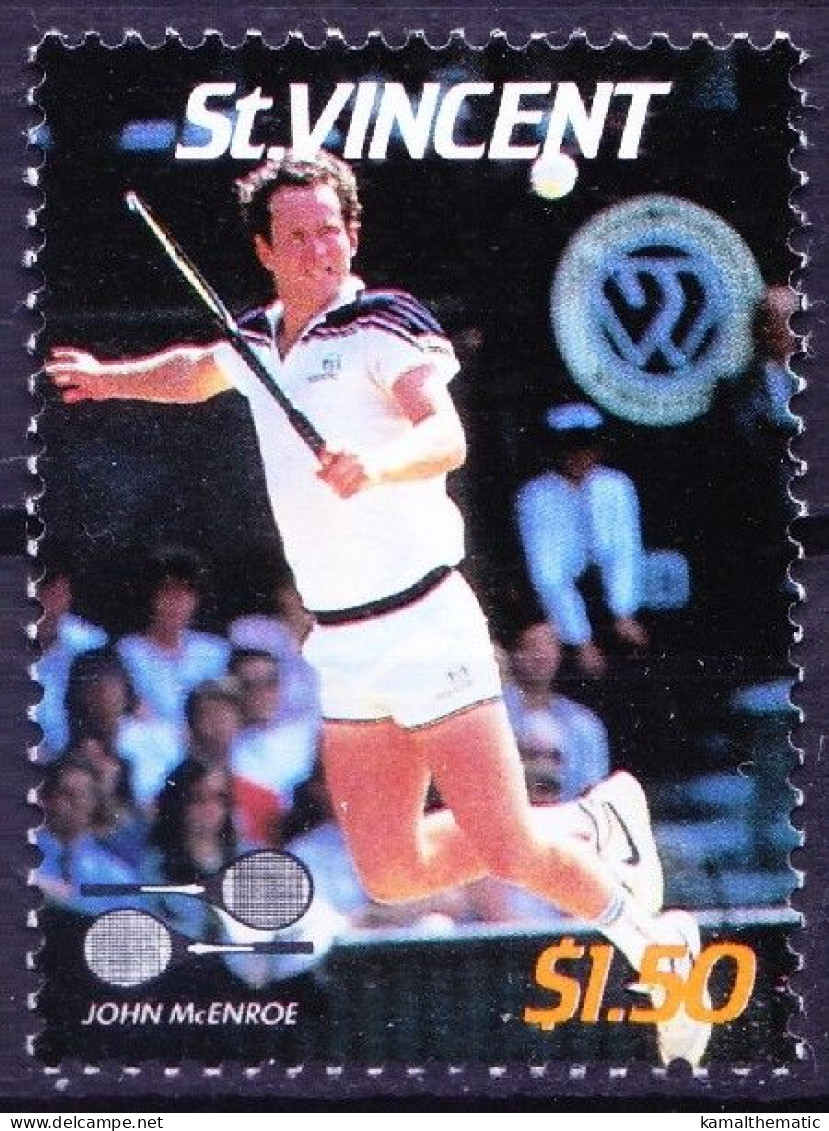 St. Vincent 1987 MNH, John McEnroe, Int. Lawn Tennis Players, Sports - Tenis