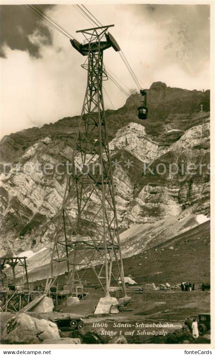 13728496 Saentis AR Schwebebahn Stuetze 1 Auf Schwaegalp Saentis AR - Sonstige & Ohne Zuordnung