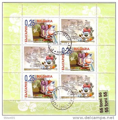 2001 Bulgarian Animation S/M Of 3v + 3vignette &ndash; Used/oblitere/gest.(O)  BULGARIA / Bulgarie - Used Stamps