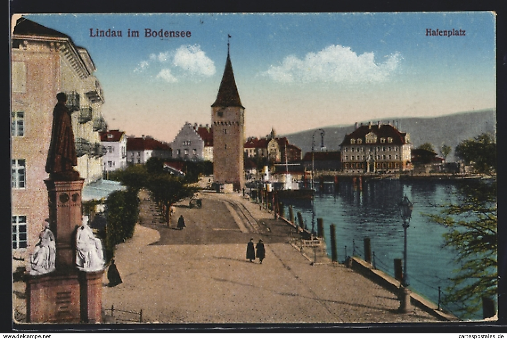 AK Lindau Im Bodensee, Partie Am Hafenplatz  - Lindau A. Bodensee