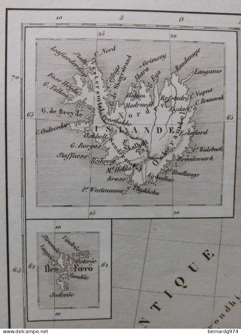 Sweden Norway Denmark : Six Antique Maps 19è Century - Cartes Géographiques