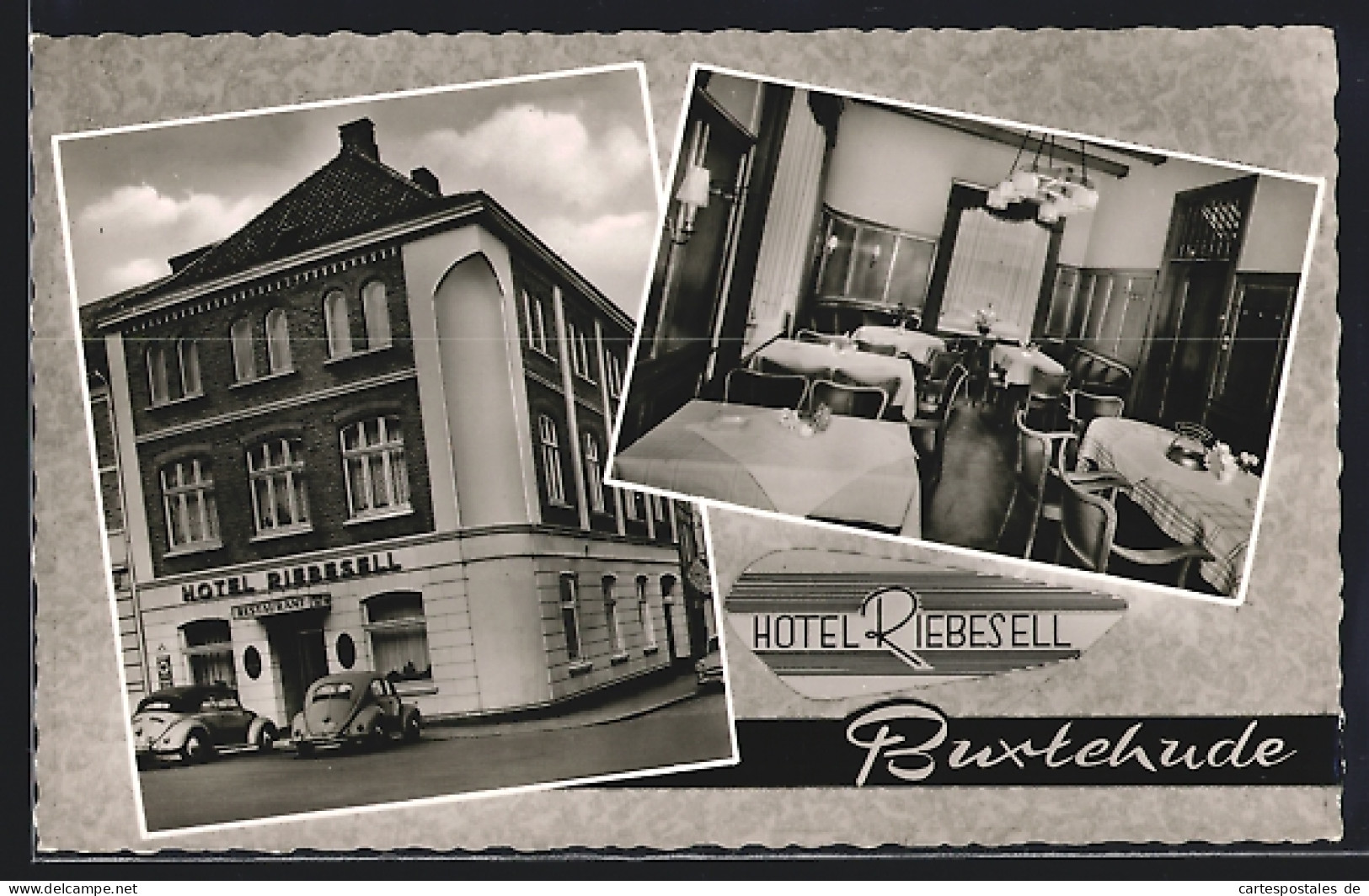 AK Buxtehude, Hotel Riebesell Mit Innenansicht  - Buxtehude