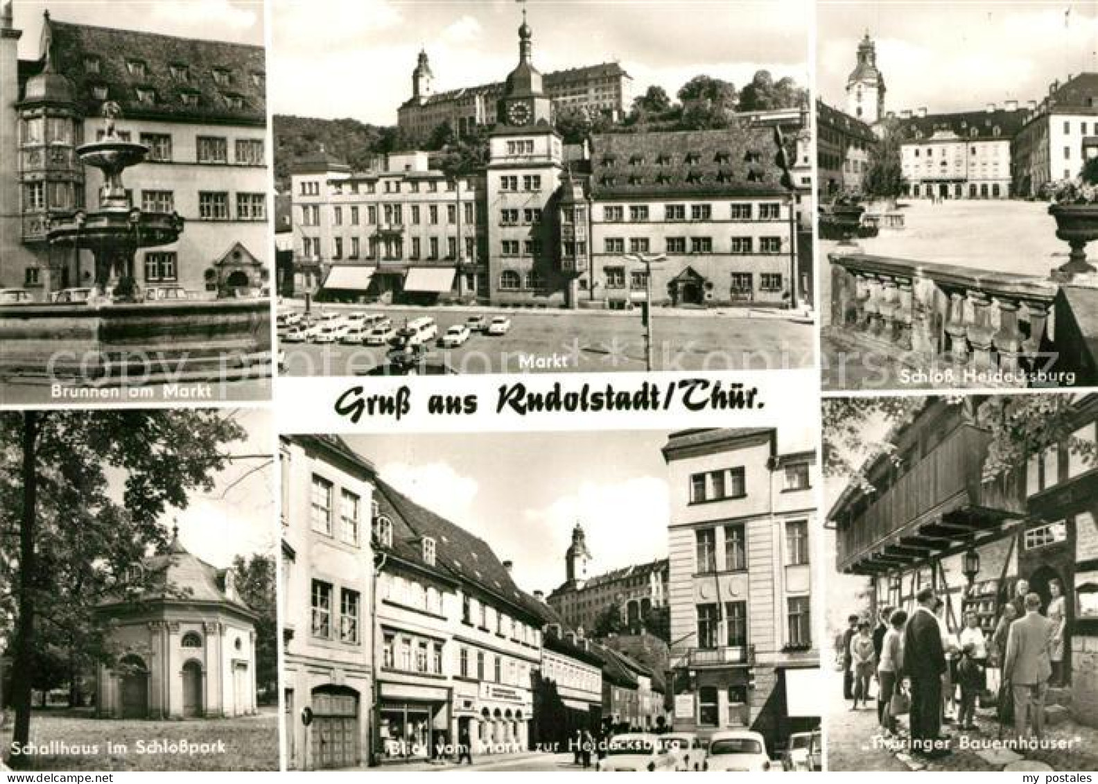 73247074 Rudolstadt Brunnen Markt Schloss Heidecksburg Schallhaus Schlosspark Ba - Rudolstadt