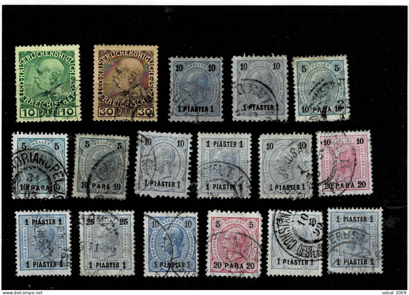 AUSTRIA ,Uffici Postali Nel Levante ,17 Pezzi Usati ,qualita Ottima - Used Stamps