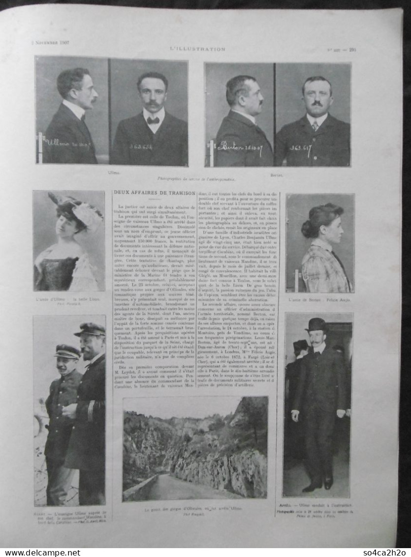L'ILLUSTRATION N°3375 2/11/1907 Le Procès Moltke Harden; Deux Affaires De Trahison; Nouveaux Exploits D'aéroplanes - Autres & Non Classés
