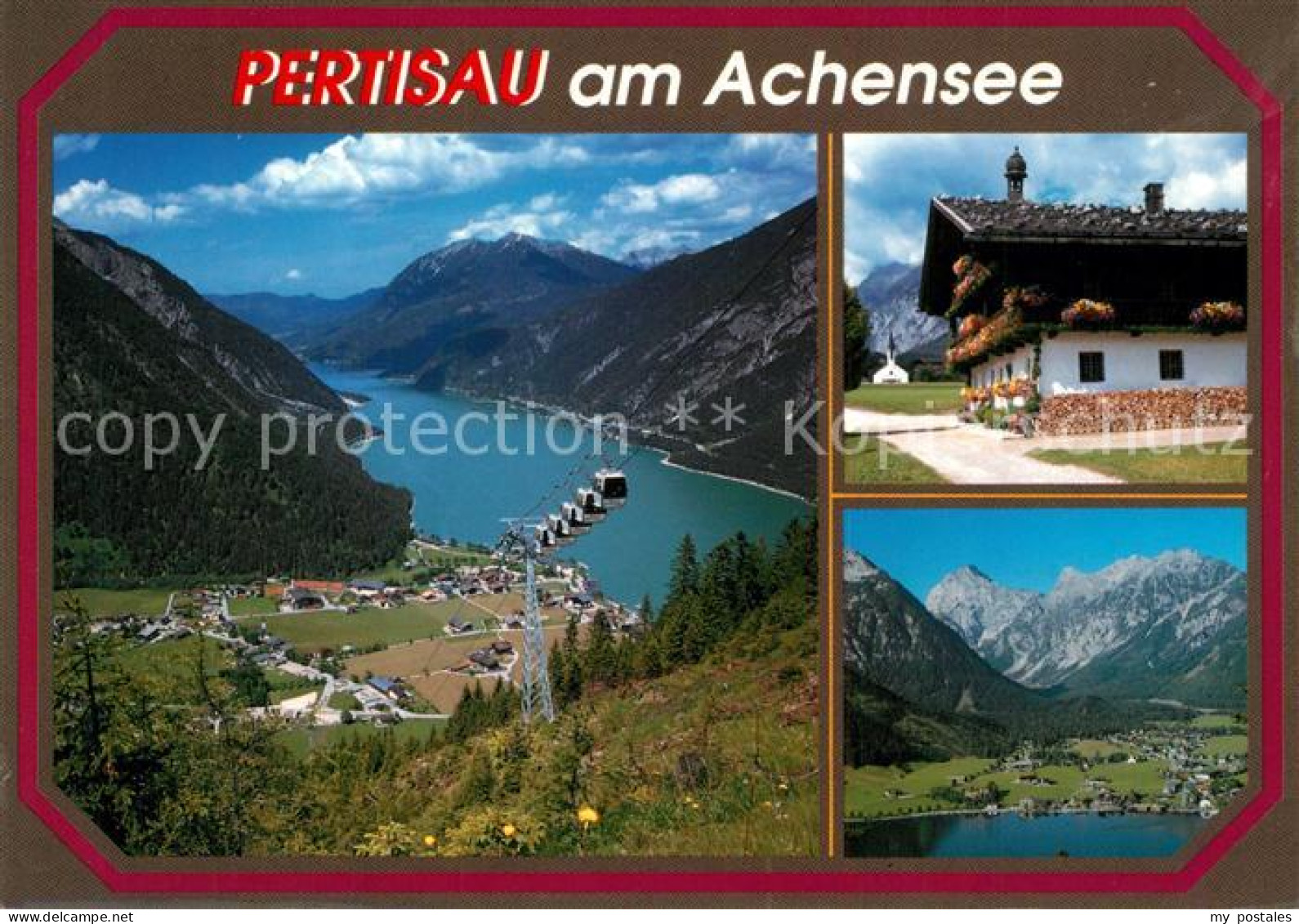 73246763 Pertisau Achensee Bergbahn Alpenpanorama Haus Mit Blumenschmuck Pertisa - Autres & Non Classés