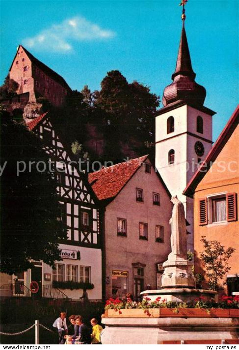 73246610 Pottenstein Oberfranken Kirche Denkmal Fachwerkhaeuser Pottenstein Ober - Pottenstein