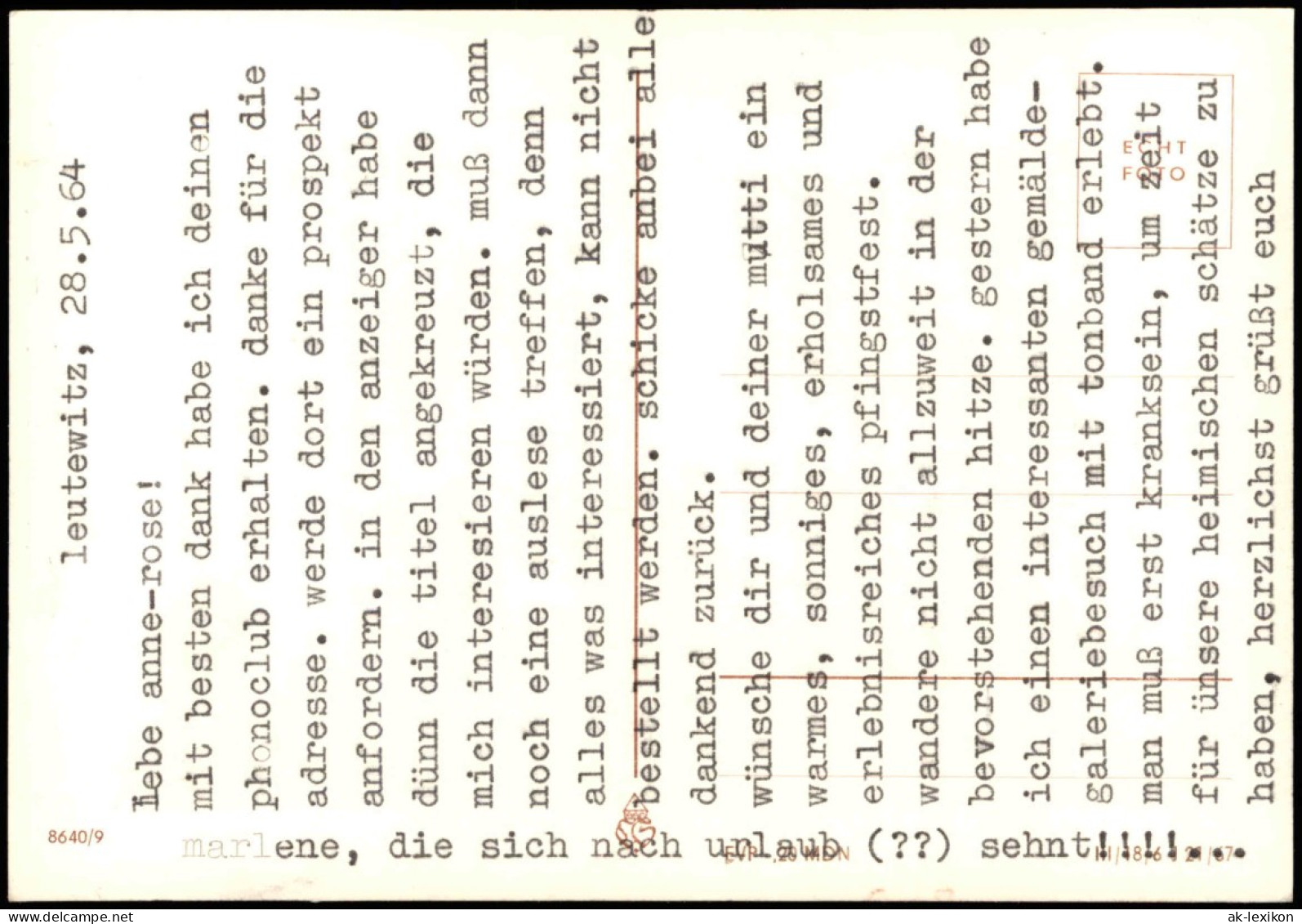 Ansichtskarte  Stimmungsbild Natur; Berg-Steiger, Berge (mit Spruch) 1964 - Unclassified