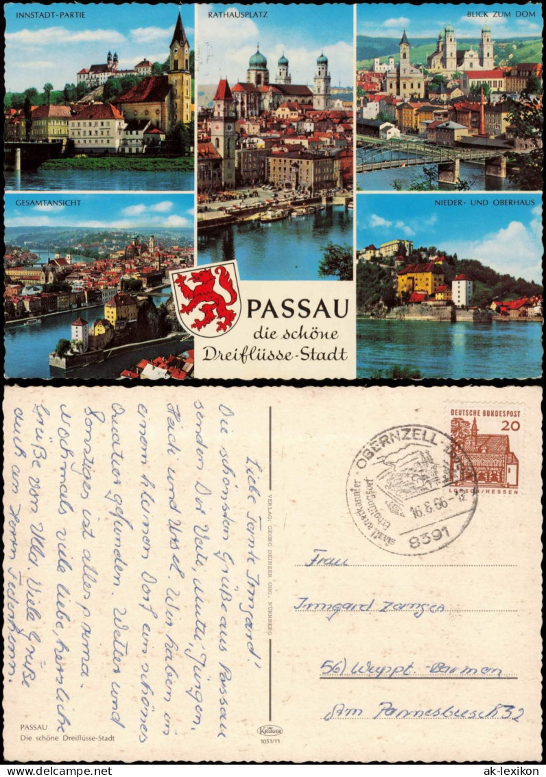 Passau Mehrbildkarte U.a. INNSTADT-PARTIE RATHAUSPLATZ BLICK ZUM DOM 1966 - Passau