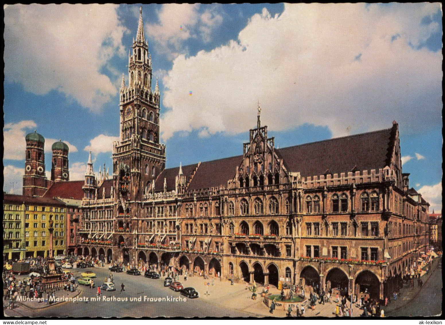 Ansichtskarte München Marienplatz Mit Rathaus Und Frauenkirche 1964 - Muenchen