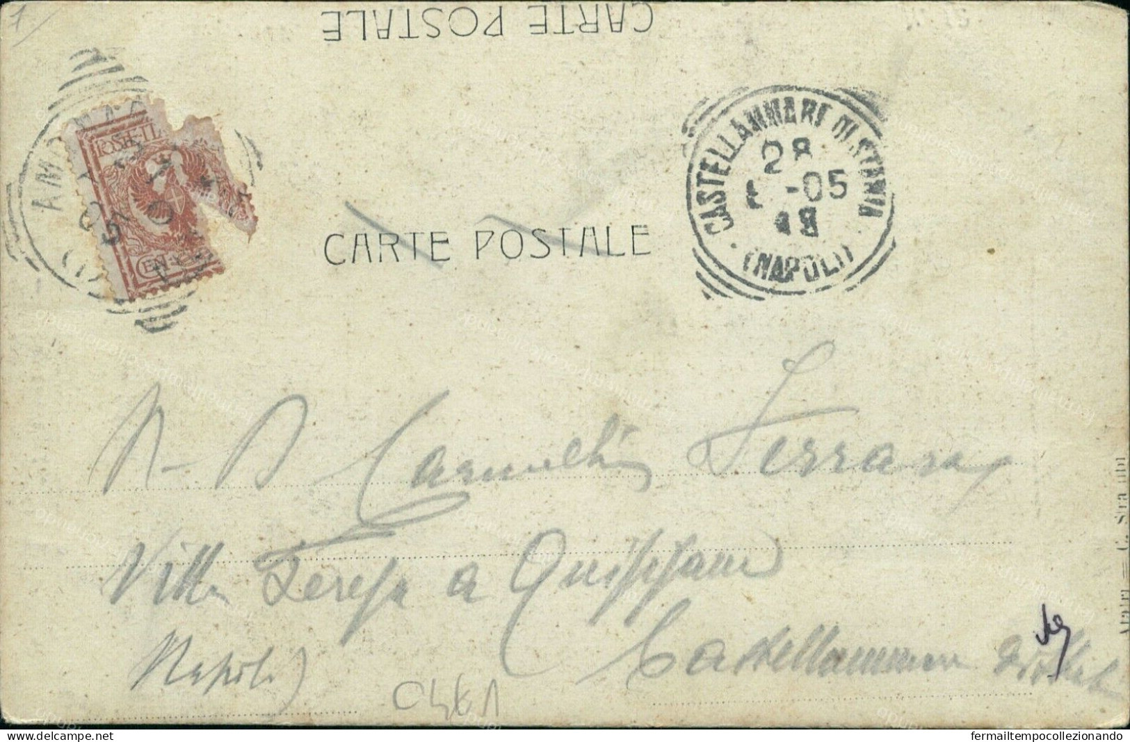 V740 Cartolina Benevento Citta' Viale Principe Di Napoli 1905 - Benevento
