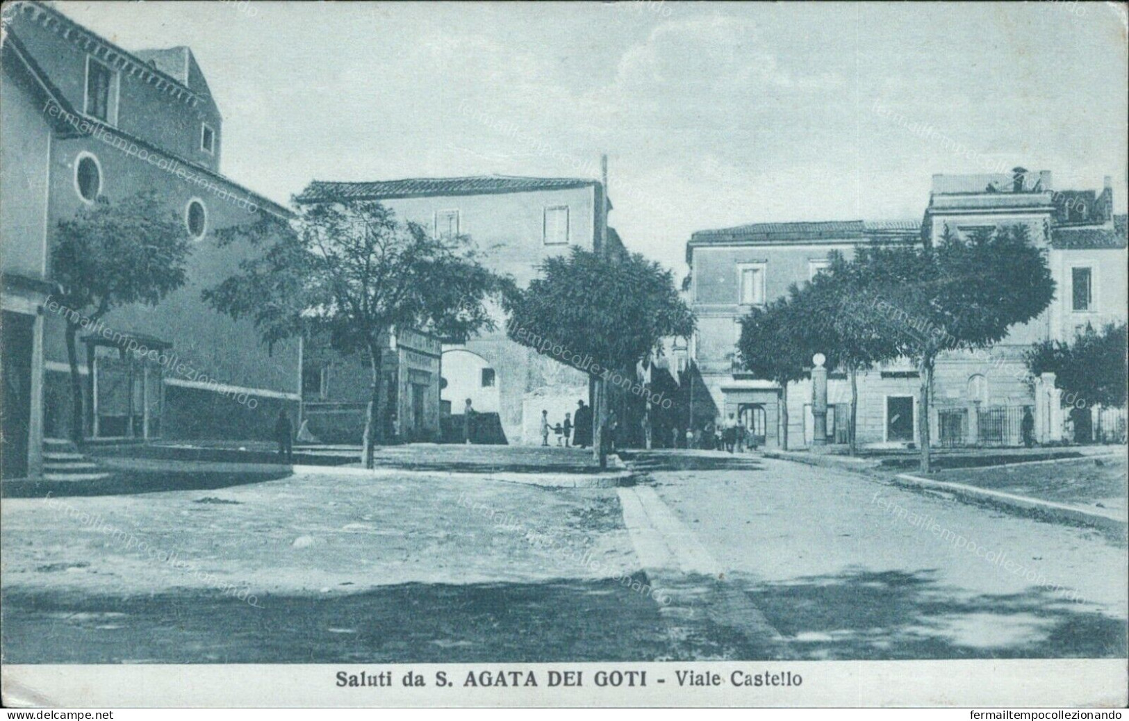 V762 Cartolina S.agata Dei Goti Viale Castello Provincia Di Benevento - Benevento