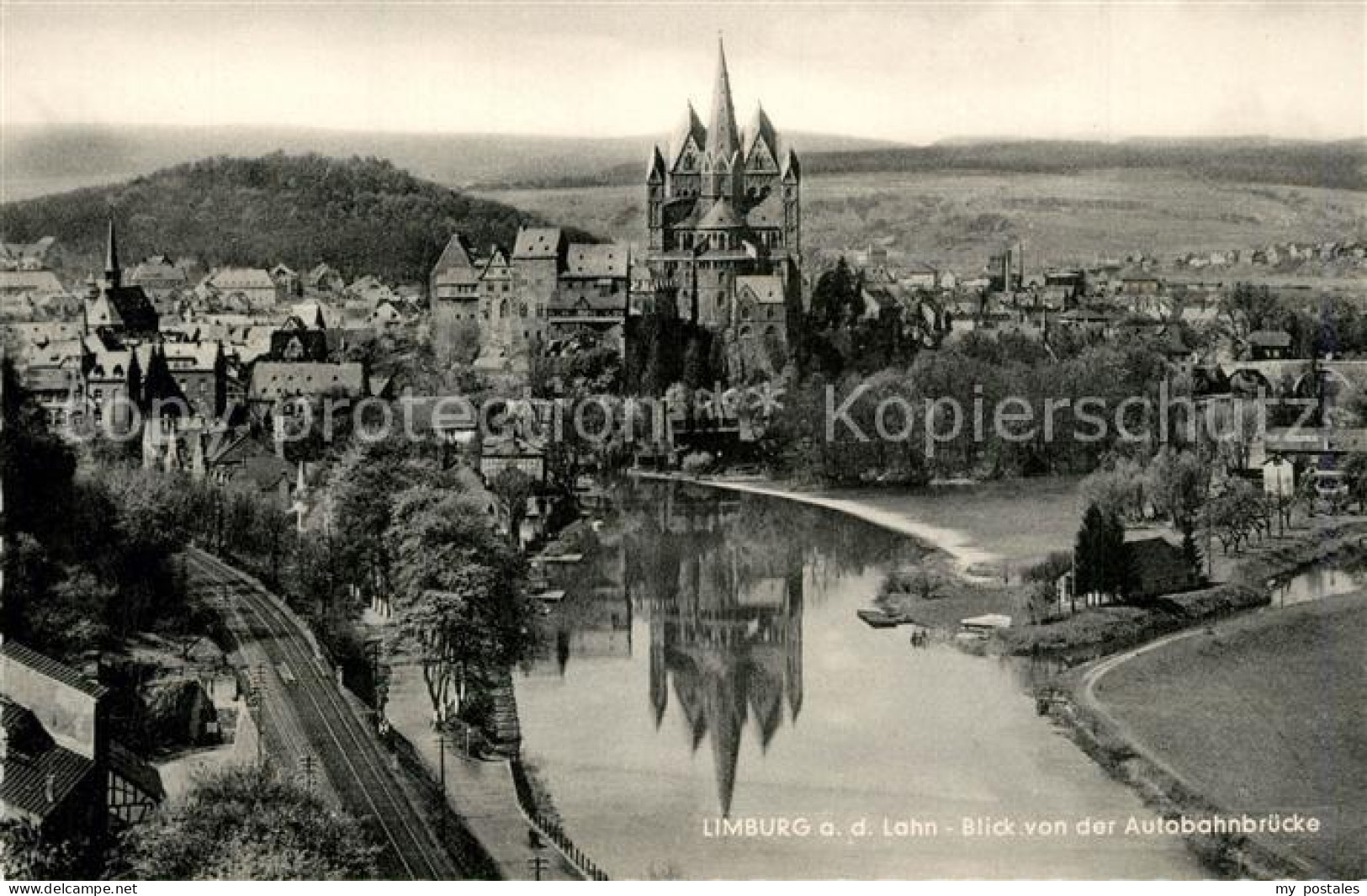 73246450 Limburg Lahn Stadtpanorama Mit Dom Blick Von Der Autobahnbruecke Limbur - Limburg