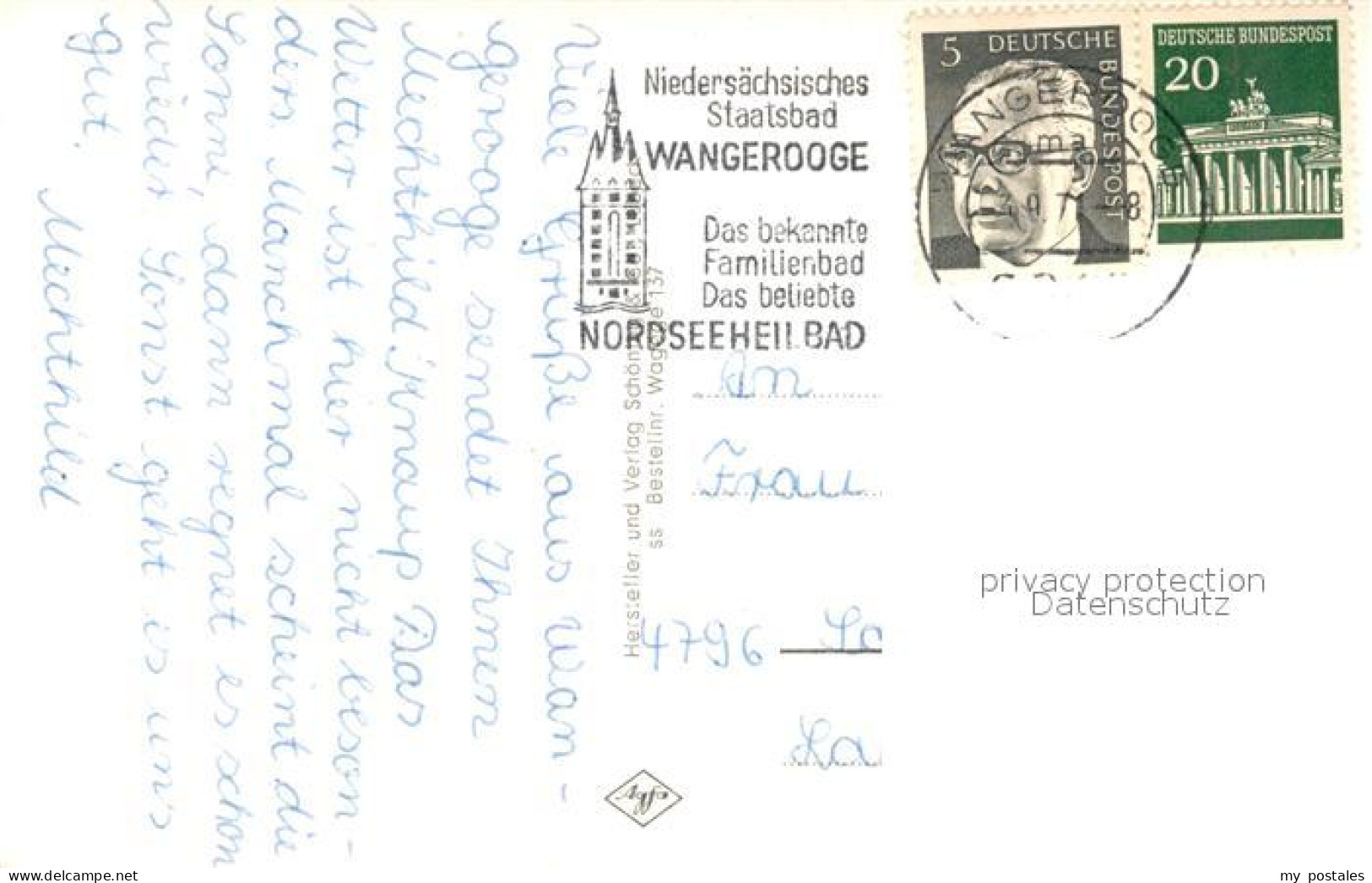 73246444 Wangerooge Nordseebad Westturm Strand Leuchtturm Faehre Wangerooge Nord - Wangerooge