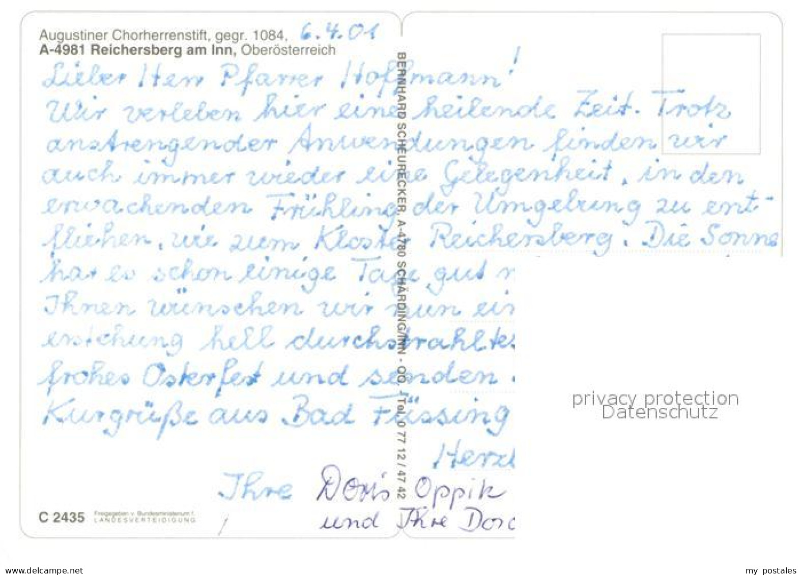 73246347 Reichersberg Inn Augustiner Chorherrenstift Fliegeraufnahme Reichersber - Altri & Non Classificati