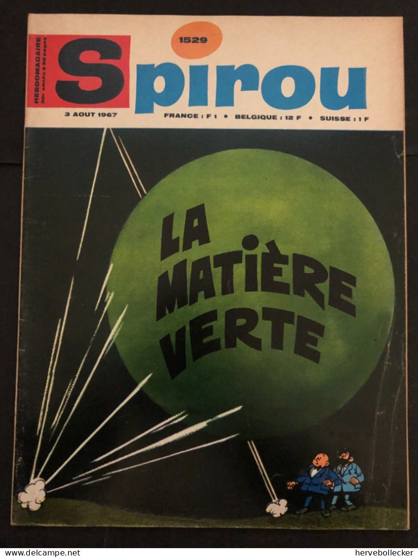 Spirou Hebdomadaire N° 1529 -1967 - Spirou Magazine