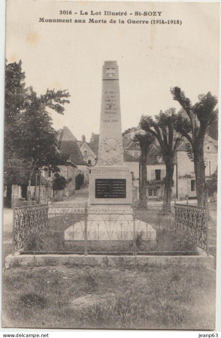 St-SOZY  Monument Aux Morts De La Guerre (1914-1918) - Other & Unclassified