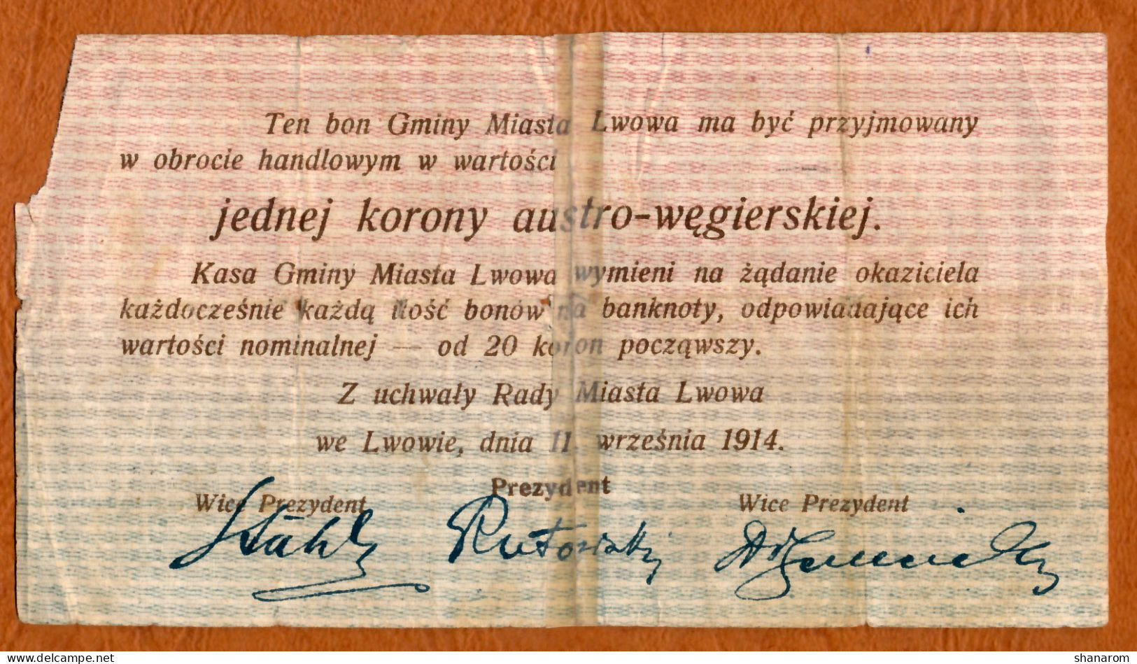 1914 // POLOGNE // JEDNA KORONA - Polonia