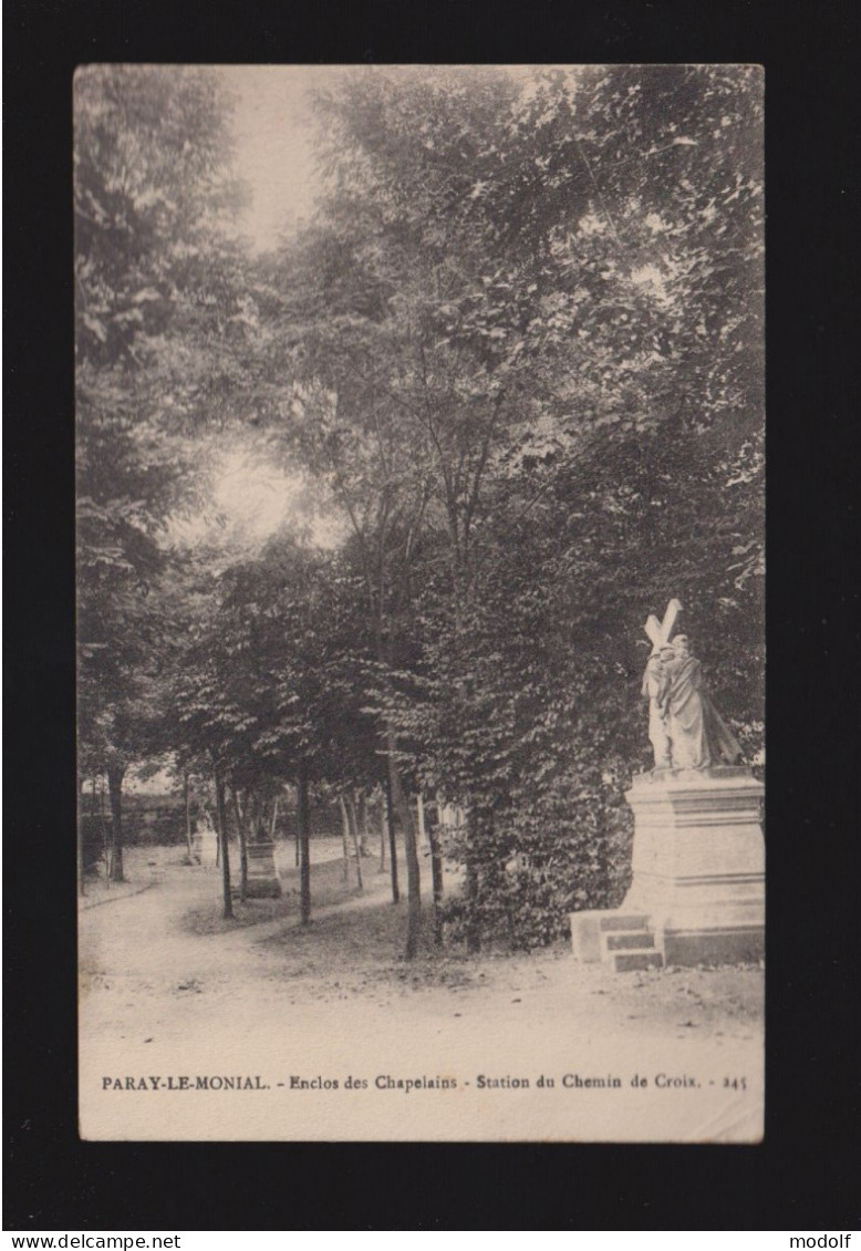 CPA - 71 - Paray-le-Monial - Enclos Des Chapelains - Station Du Chemin De Croix - Circulée - Paray Le Monial