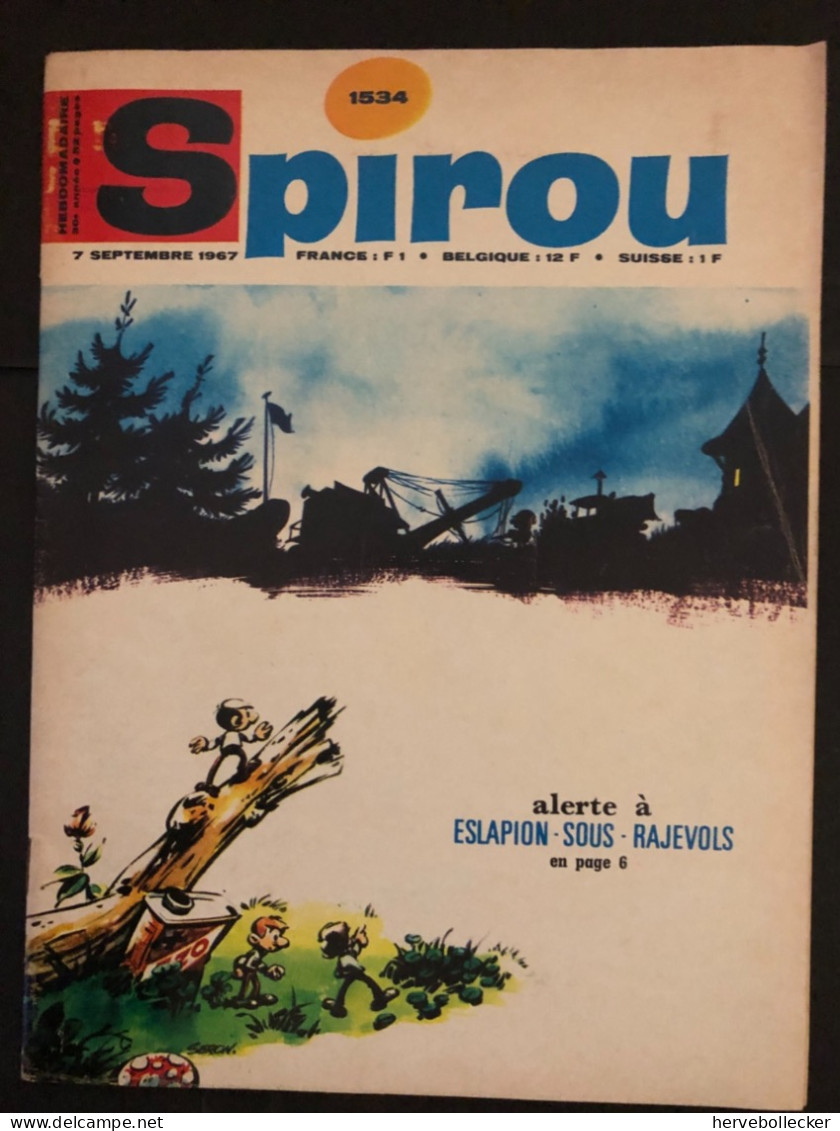 Spirou Hebdomadaire N° 1534 -1967 - Spirou Magazine