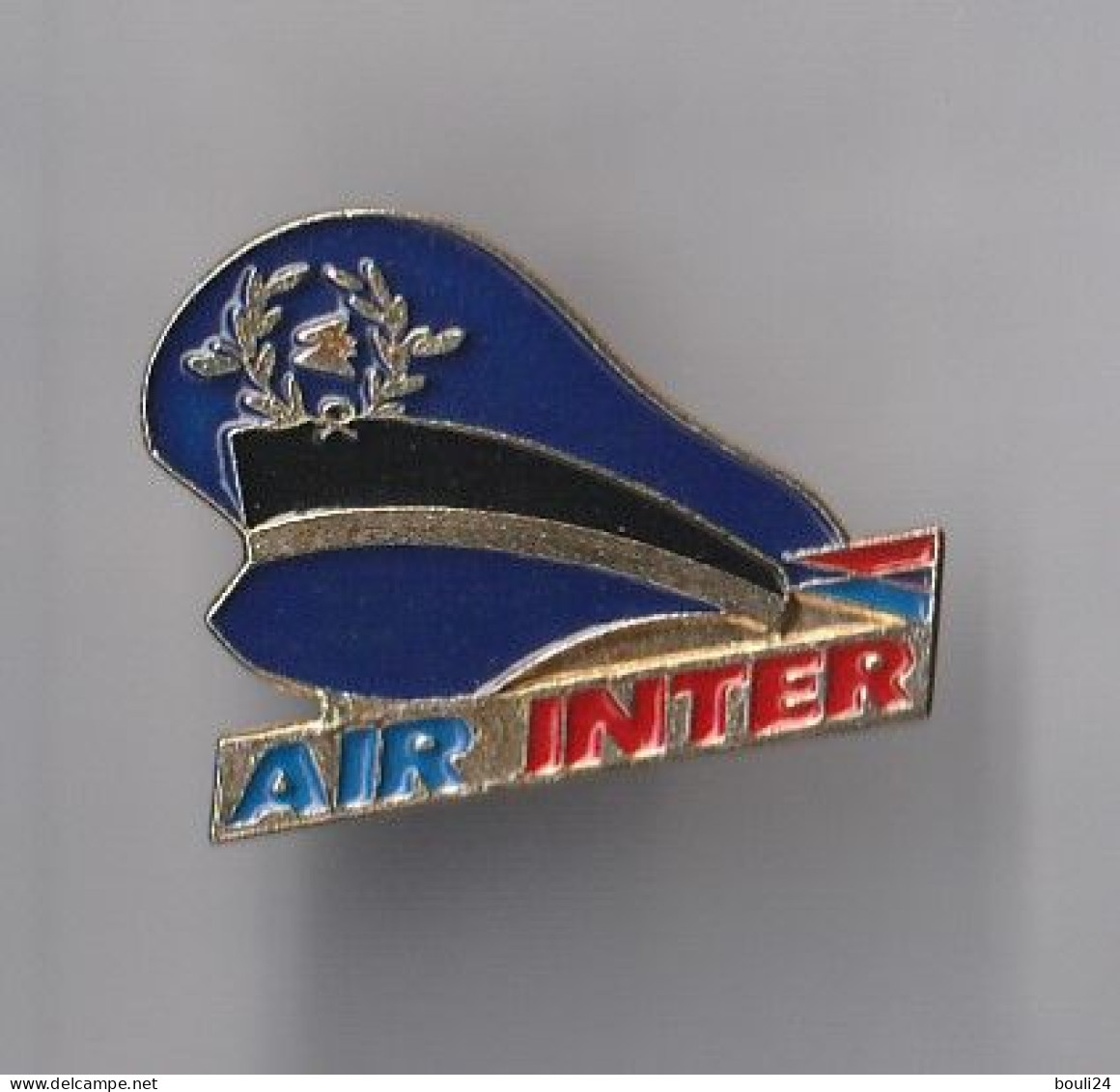 PIN'S THEME AVION COMPAGNIE AIR INTER CASQUETTE DE PILOTE - Luftfahrt