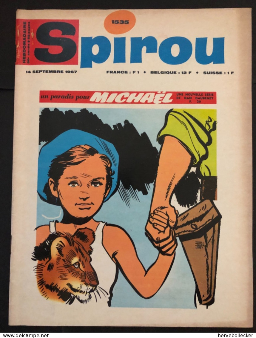 Spirou Hebdomadaire N° 1535 -1967 - Spirou Magazine