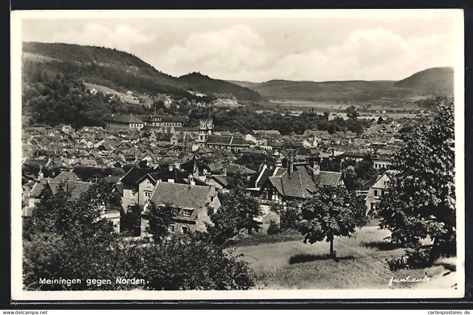 AK Meiningen, Ort Gegen Norden Gesehen  - Meiningen