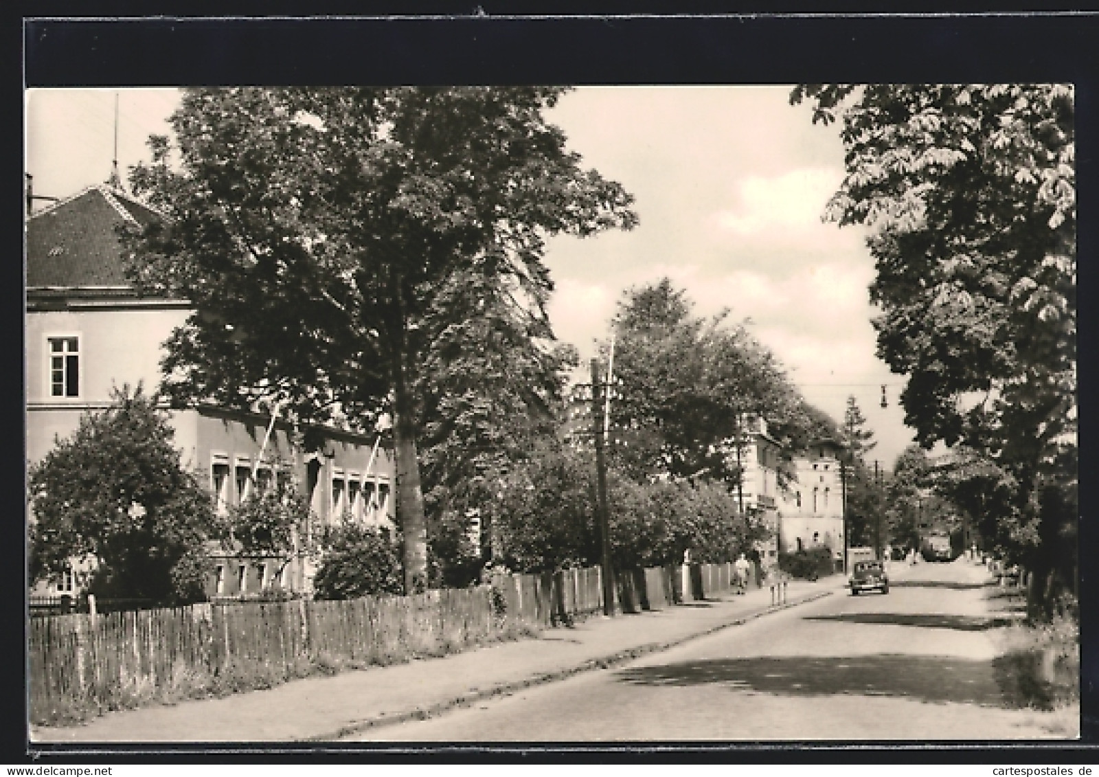 AK Wiesa /Kr. Kamenz, Strassenpartie Mit Anwohnern  - Kamenz