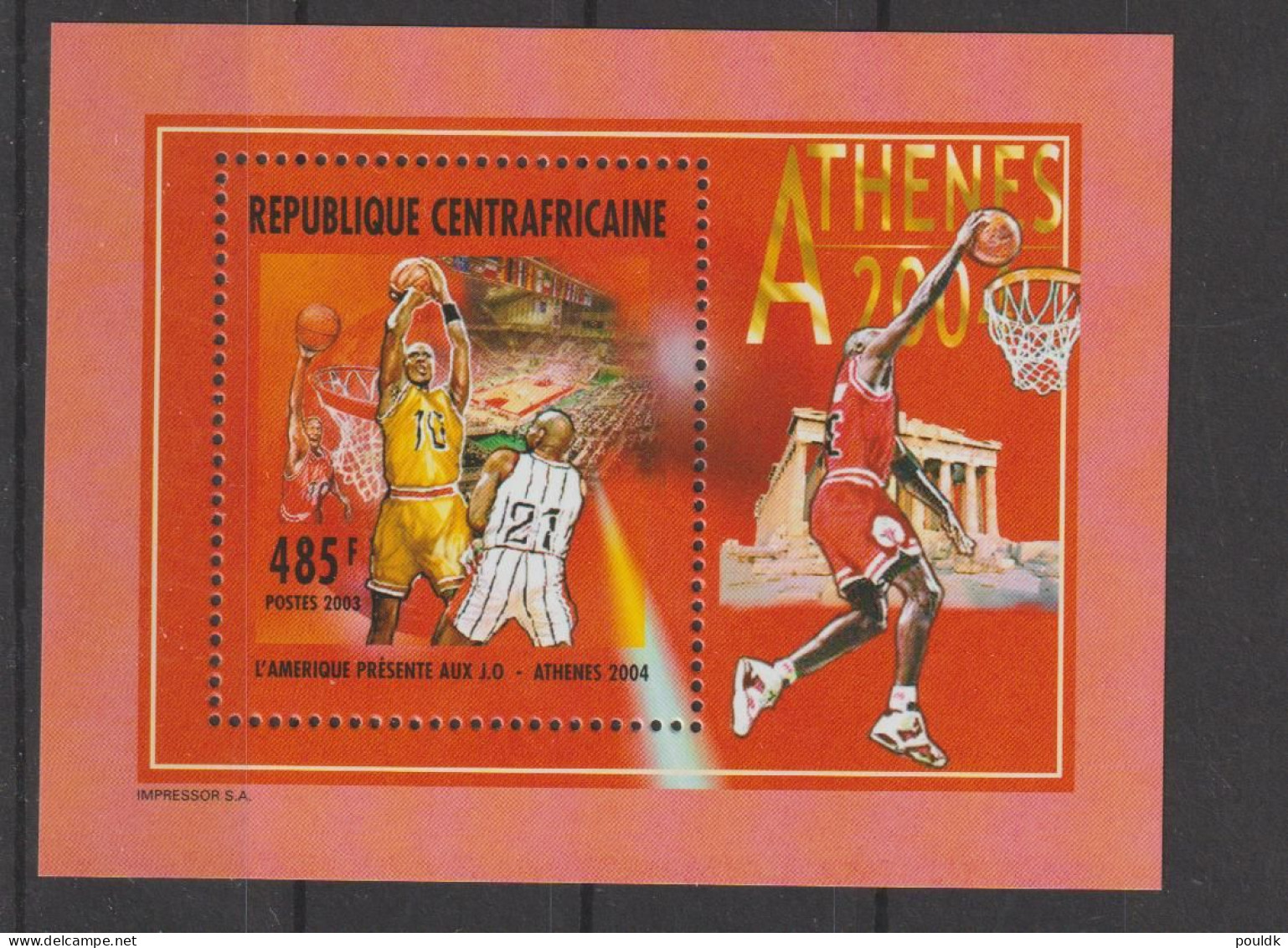 Republique Centrafricaine 2004 Olympic Games In Athens - Four Souvenir Sheets + 4 Stamps MNH/**. Postal Weight 0,04 Kg. - Summer 2004: Athens