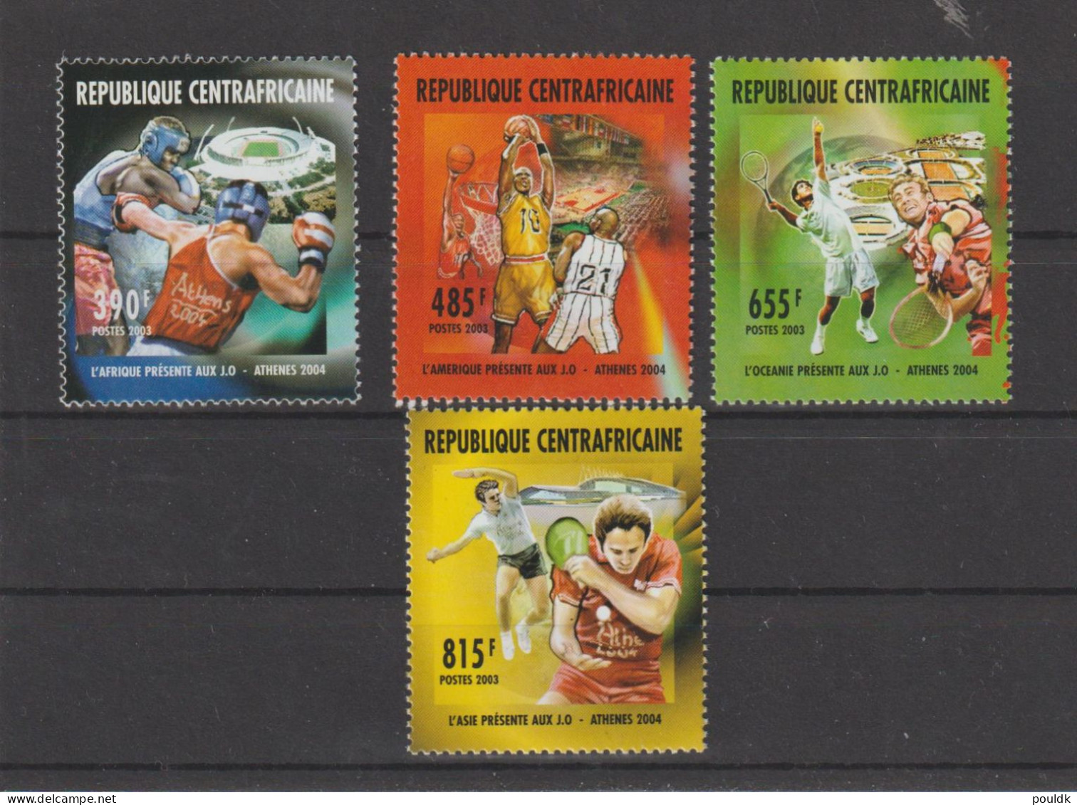 Republique Centrafricaine 2004 Olympic Games In Athens - Four Souvenir Sheets + 4 Stamps MNH/**. Postal Weight 0,04 Kg. - Verano 2004: Atenas
