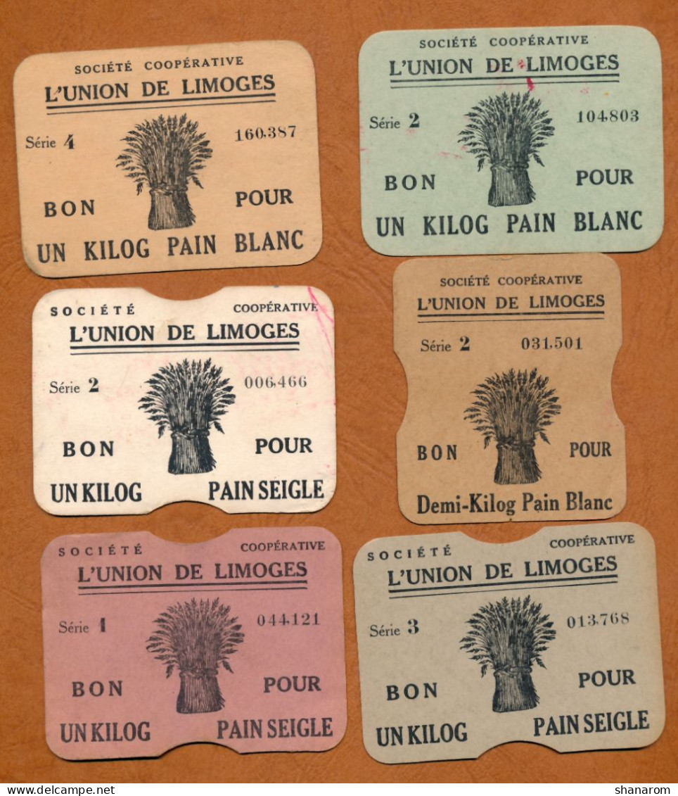 BON COMMERCIAL // LIMOGES (Haute-Vienne 87) // SOCIETE COOPERATIVE // L'UNION DE LIMOGES // 11 Bons - Bons & Nécessité