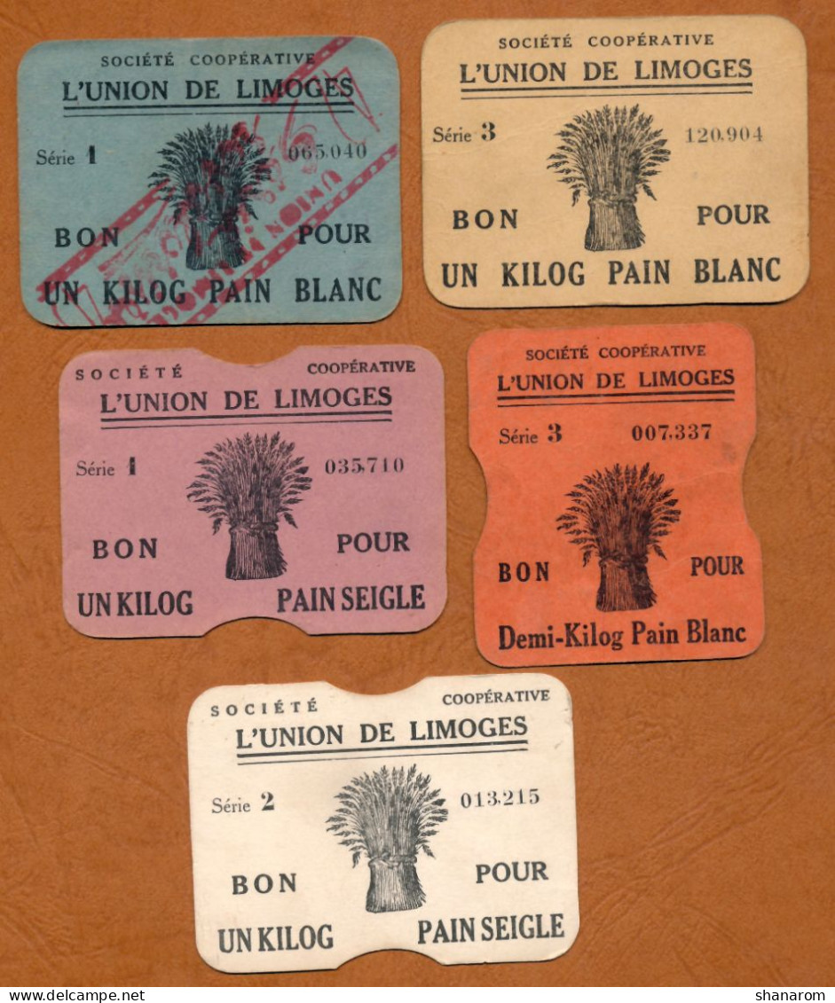 BON COMMERCIAL // LIMOGES (Haute-Vienne 87) // SOCIETE COOPERATIVE // L'UNION DE LIMOGES // 11 Bons - Bonds & Basic Needs