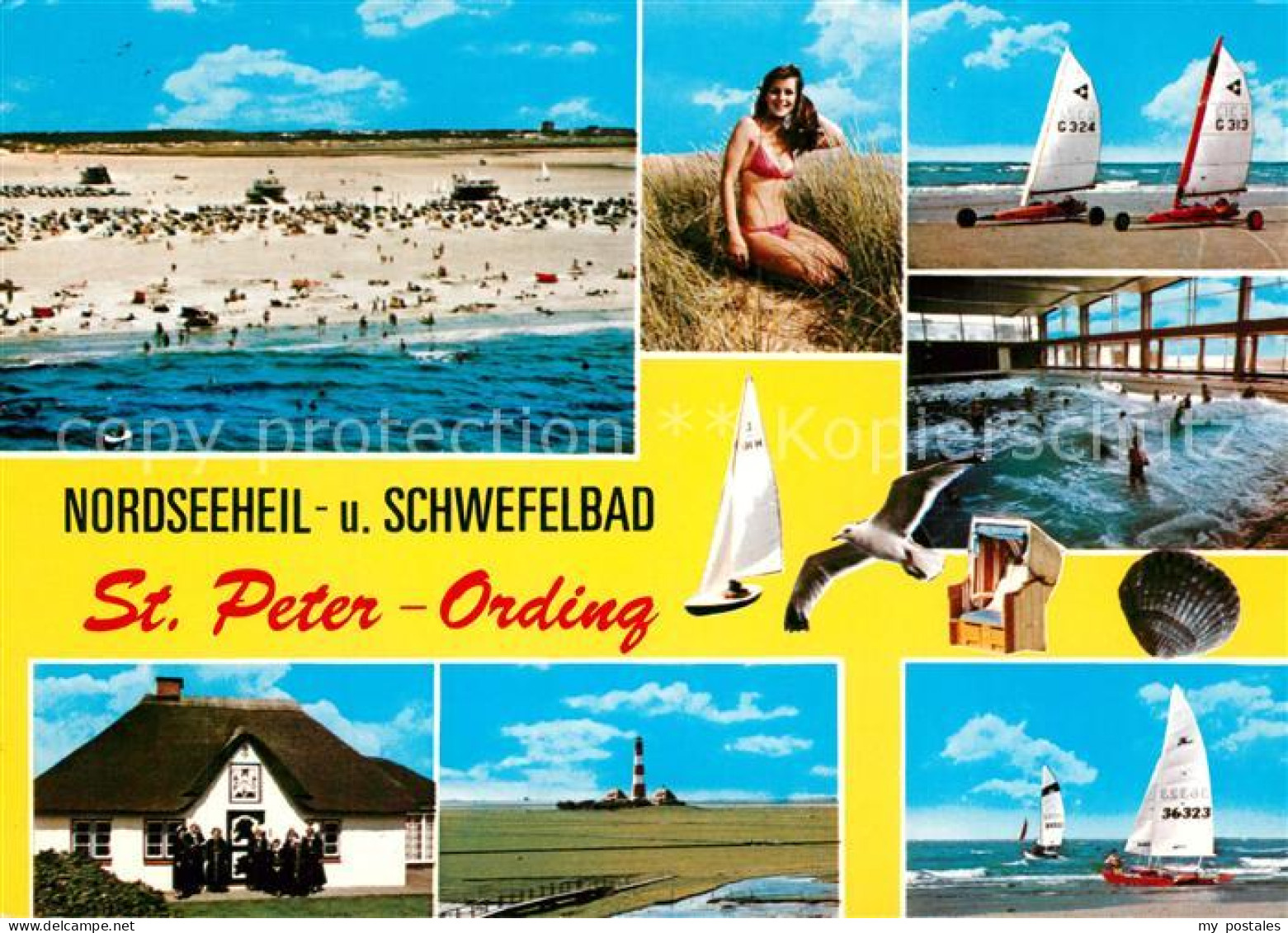 73244665 St Peter-Ording Strand-Segler Boote Leuchtturm St Peter-Ording - St. Peter-Ording