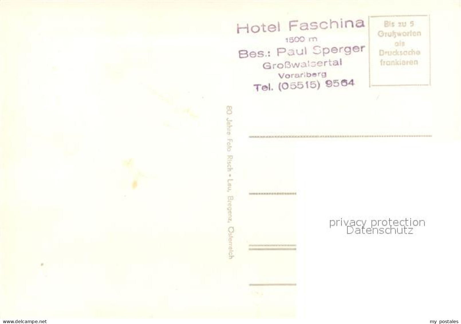 73244554 Faschina Berghotel Landschaftspanorama Grosswalsertal Alpen Faschina - Altri & Non Classificati