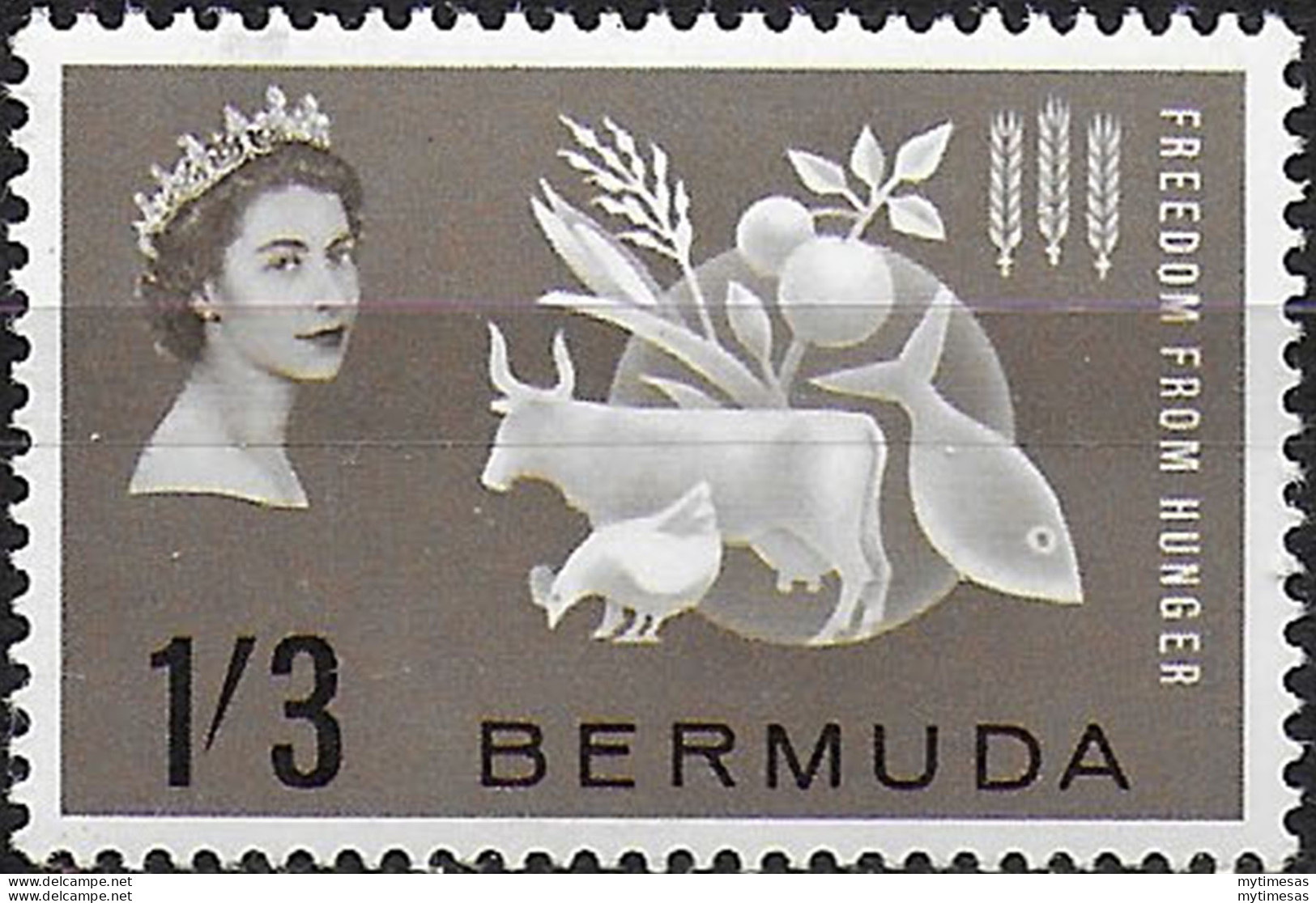 1963 Bermuda Freedom From Hunger 1v. MNH SG N. 180 - Autres & Non Classés