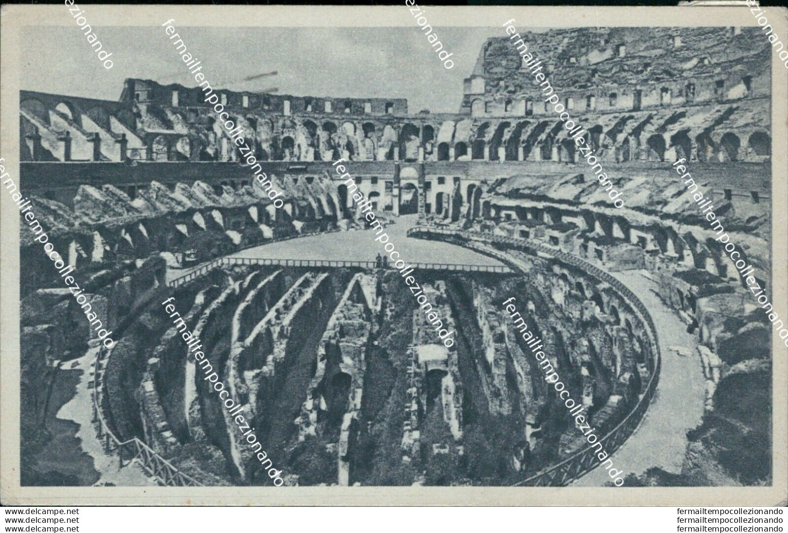 Bd56 Cartolina Roma Citta' Colosseo Coi Nuovi Scavi 1933 - Other & Unclassified