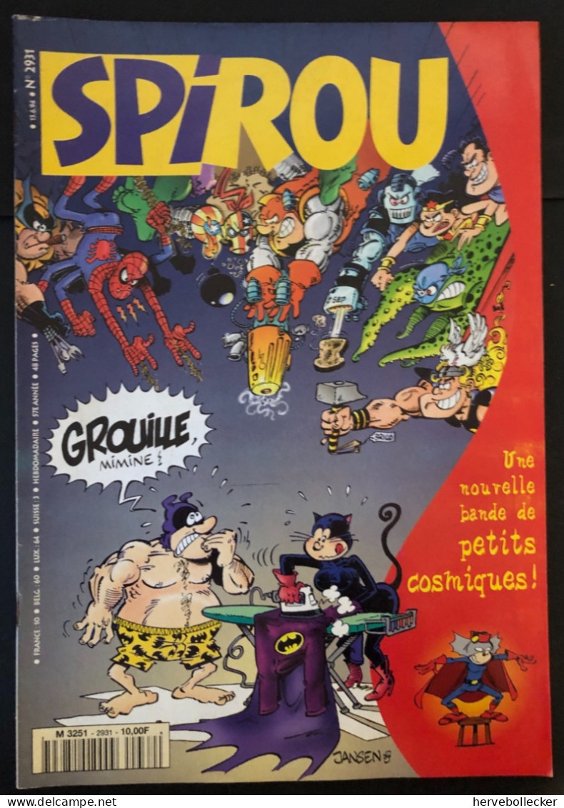 Spirou Hebdomadaire N° 2931 -1994 - Spirou Magazine